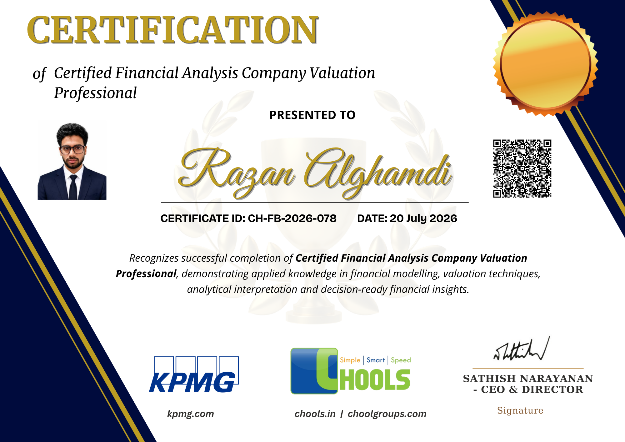 Certified Financial Analysis Company Valuation Professional
